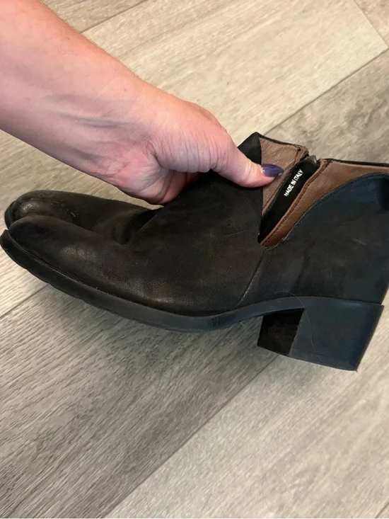 MJUS Anthropologie Black Women's Ankle Boots size 41 heeled booties - Picture 7 of 12